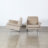 A Pair Of Backhouse Suede Mid-Century Chairs