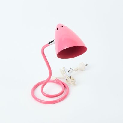A Modern Pink Coil Lamp