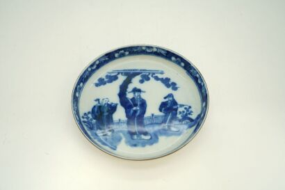 A Chinese Qing Dynasty Blue and White 'Figures' Dish-John Perry Collections