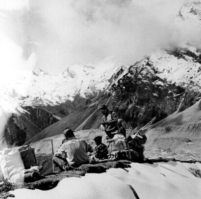 Sir Edmund Hillary with Sherpas