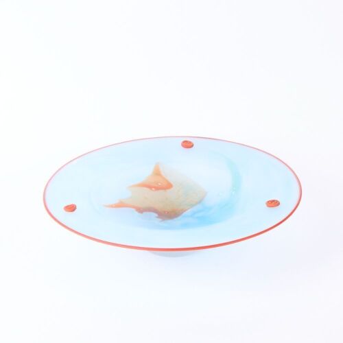A Kosta Boda Glassworks Pandora Pedestal Bowl by Monica Backstr&ouml;m