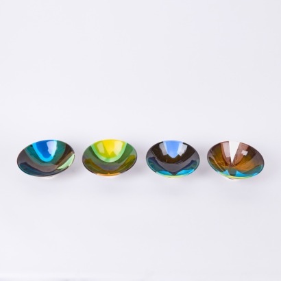 A Set of Four Brian Gertside Colourful Bowls