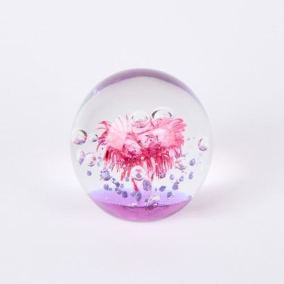 A Glass Sea Anenome Paperweight