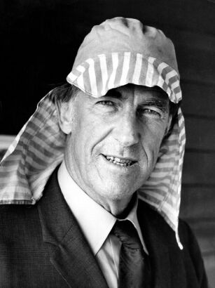 Sir Edmund Hillary Wearing the Hat he Wore on Everest