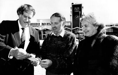 Sir Edmund Hillary, Mrs June Mulgrew and Jim Strang, Fundraising Efforts for the Himalayan Trust