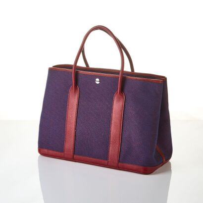 Hermès, Bleu de Malte-Rouge Garden Party 36 Bag