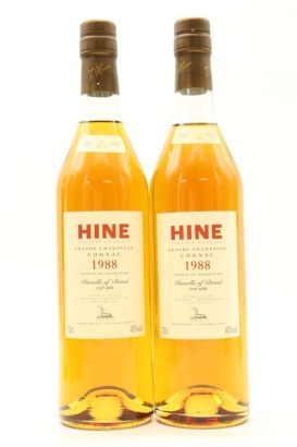 (2) 1988 Hine Grande Champagne Vintage Cognac Bottled 2004, France