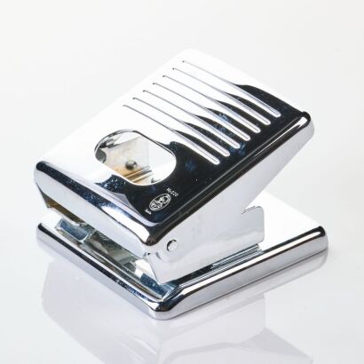 El Casco, Hole Punch in Chrome Plate with Box, Handmade in Spain