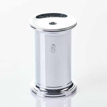 El Casco, Small Desk Pencil Sharpener in Chrome Plate with Box, Handmade in Spain