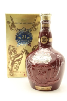 (1) Chivas Royal Salute 21 Year Old Ruby Flagon Blended Scotch Whisky, 43% ABV (GB)