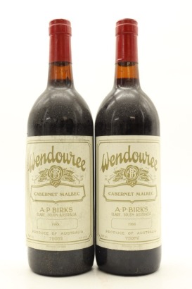(2) 1988 Wendouree Cabernet Sauvignon - Malbec, Clare Valley