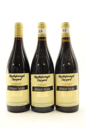 (3) 1999 Martinborough Vineyard Pinot Noir, Martinborough