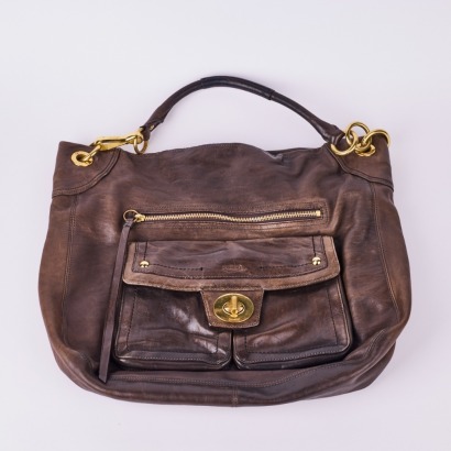 A Coach Vintage 2000's Large Chocolate Leather Hobo Bag