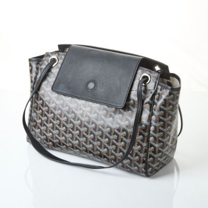 Goyard, Tan / Black Rouette Bag